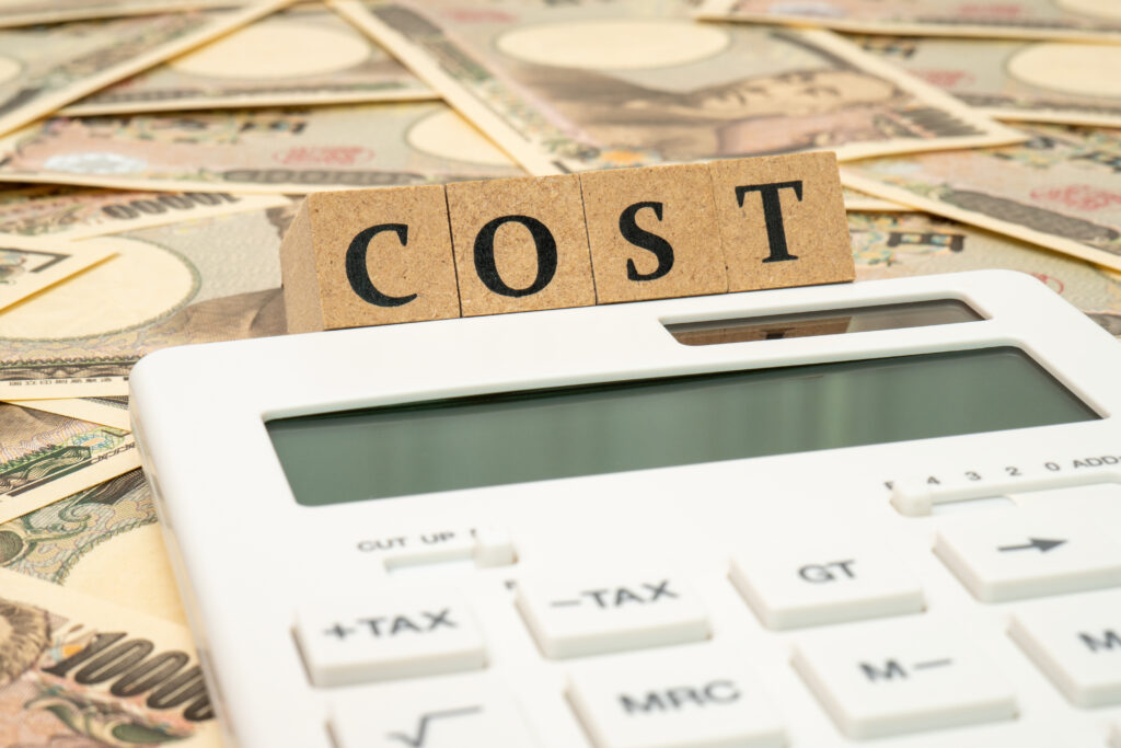 施術費用を計算する様子