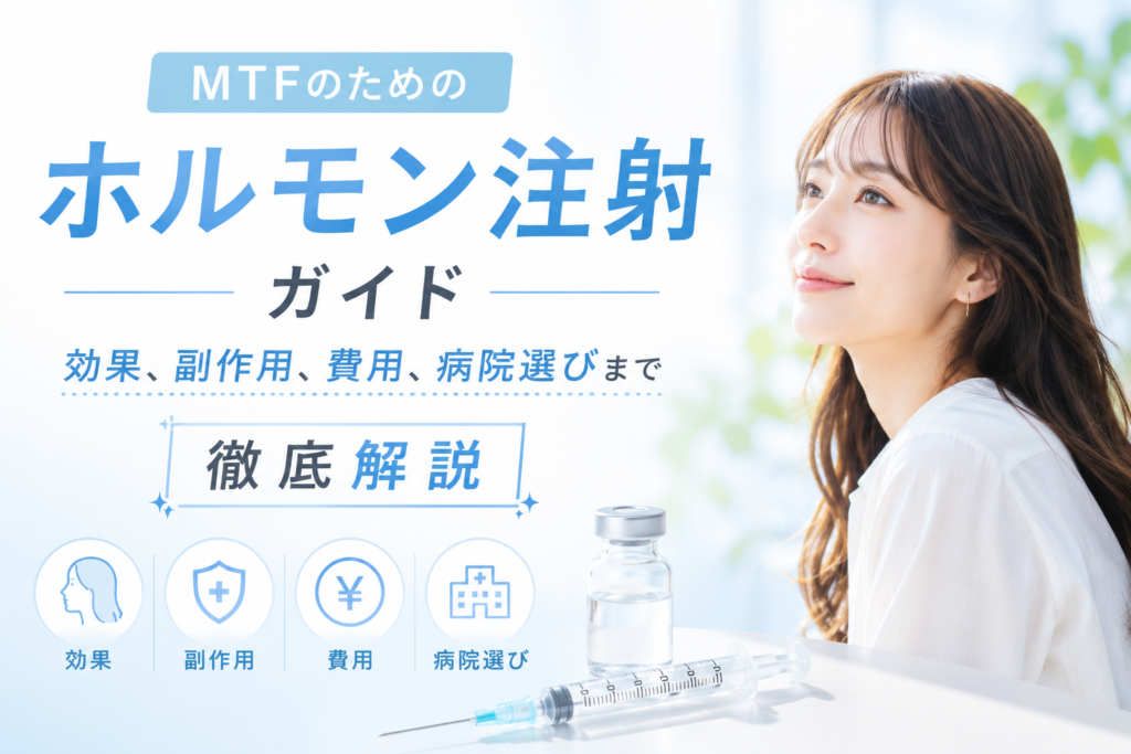 MTFのホルモン注射(HRT)ガイド|効果・副作用・費用・病院選びを徹底解説