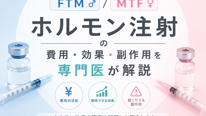 【FTM/MTF】ホルモン注射の費用・効果・副作用を医師が解説｜アモーレクリニック