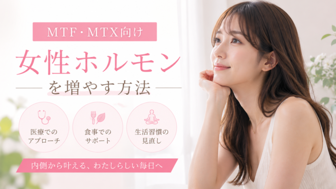 MTF・MTX向け：女性ホルモンを増やす方法【医療・食事・生活習慣】