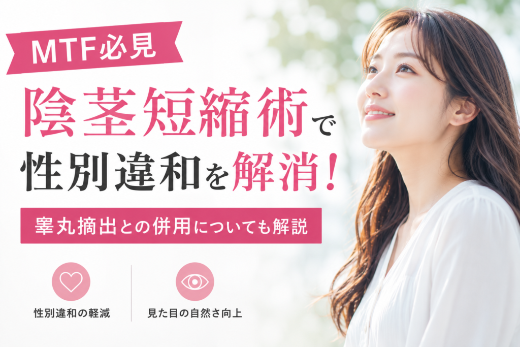 【MTF必見】陰茎短縮術で性別違和を解消！睾丸摘出との併用についても解説