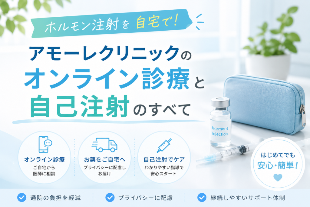 ホルモン注射を自宅で安全に!アモーレクリニックのオンライン診療と自己注射のすべて